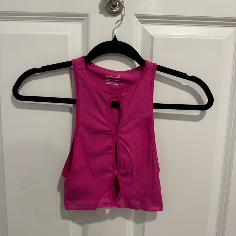 Urban Outfitters Fuchsia Cutout Top